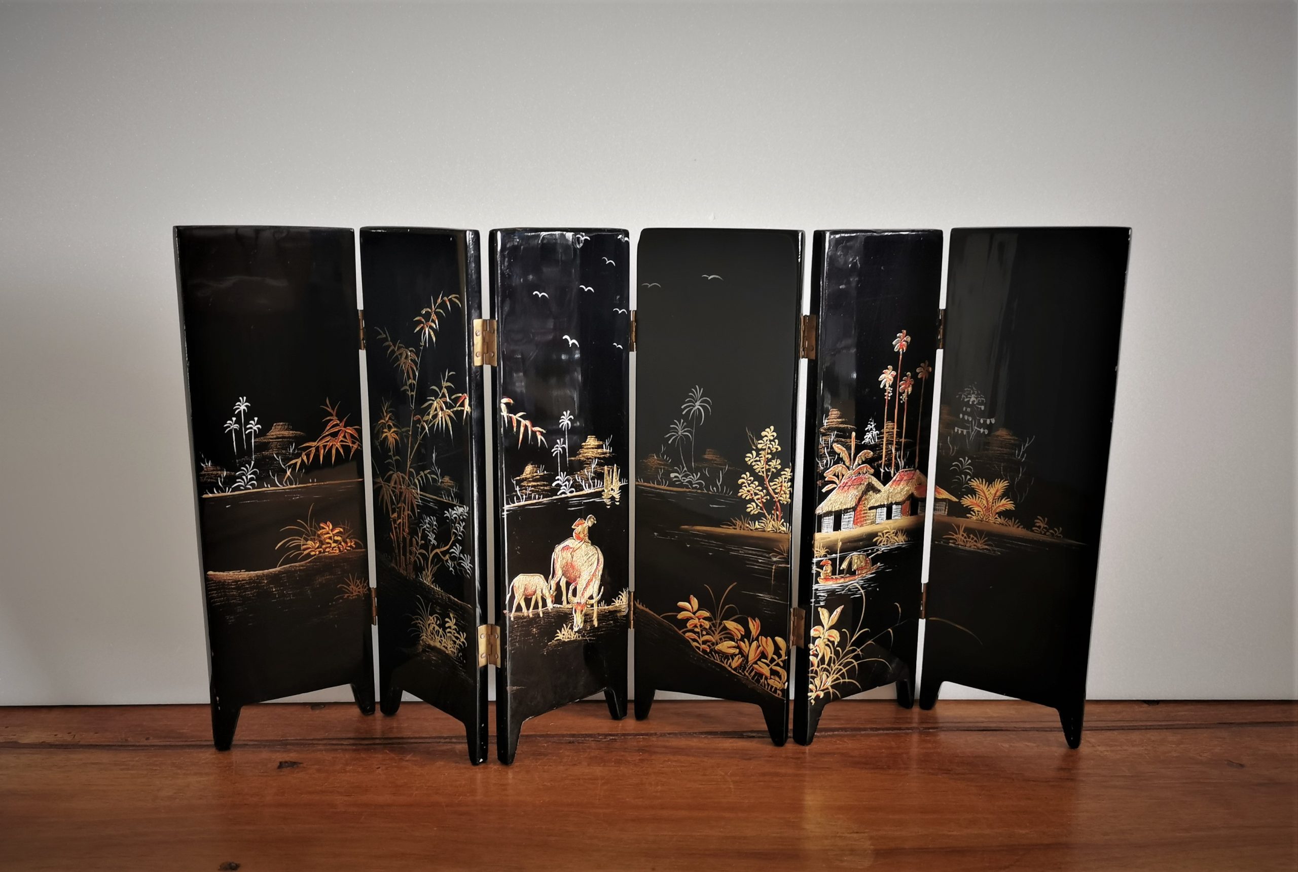 VD433 Paravent noir Pass Antiq - Achat et vente d'oeuvres d'art